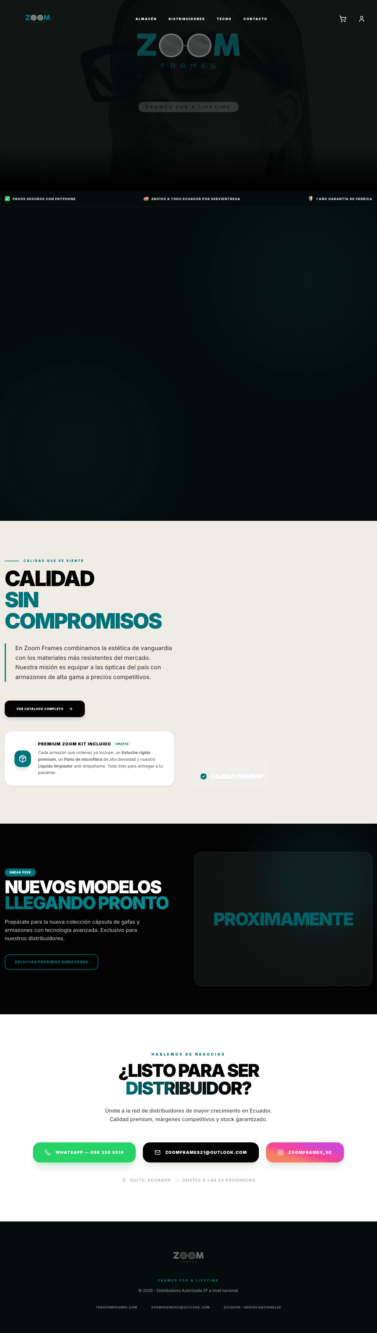 Zoom Frames — sitio en vivo