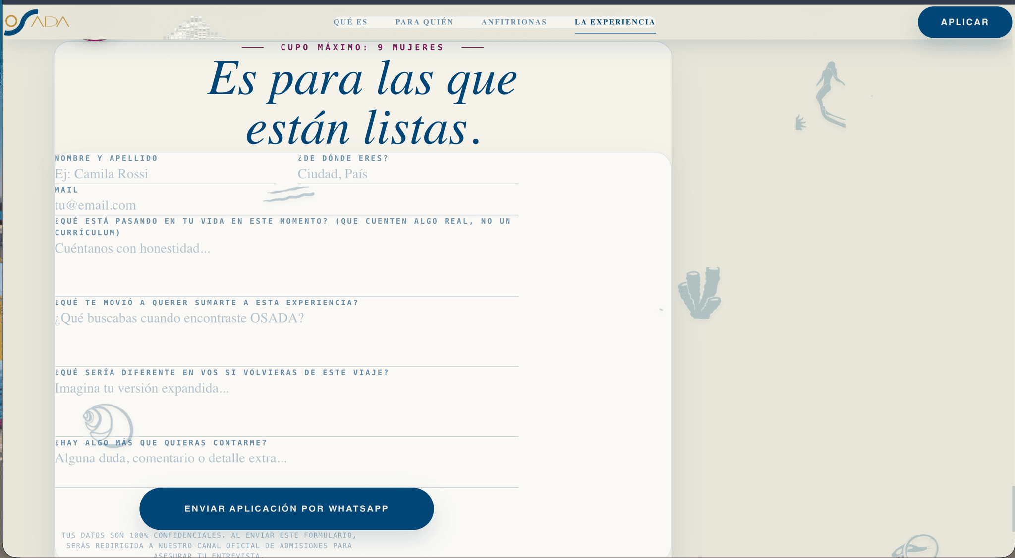 Formulario de filtro premium